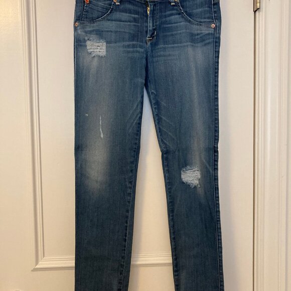Women's Blue Distressed Jeans - Picture 16 of 16